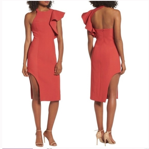 C/MEO COLLECTIVE Infinite Asymmetrical Dress Size Large NWT - Picture 1 of 14